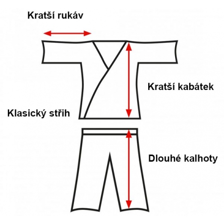 Kimono na judo DANRHO O-goshi bílé