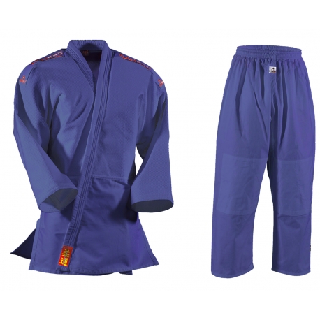 Kimono na judo DANRHO Yamanashi modré s nášivkami