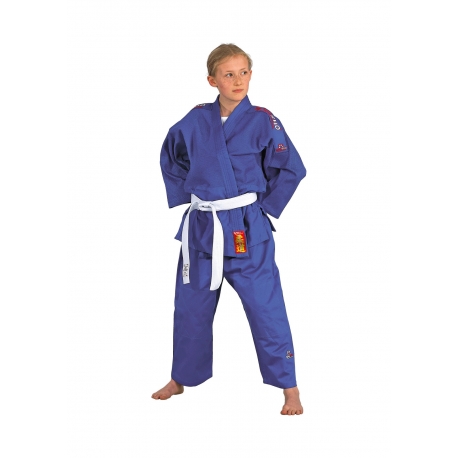 Kimono na judo DANRHO Yamanashi modré s nášivkami