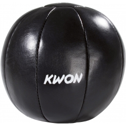Kožený medicinbal KWON černý 3 kg
