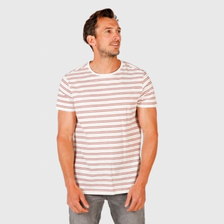 Pánské tričko Brunotti Tim-Twin-Stripe - Bílá
