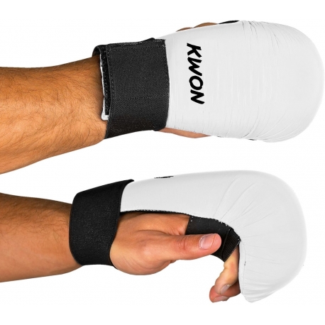 Rukavice na karate KWON volný palec bílé