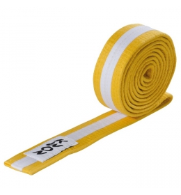 Budo pásek KWON žluto-bílo-žlutý