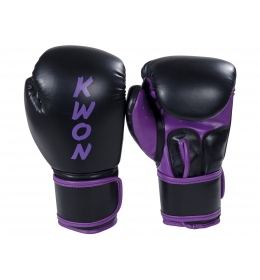 Boxovací rukavice KWON TRAINING černo-fialové - VÝPRODEJ