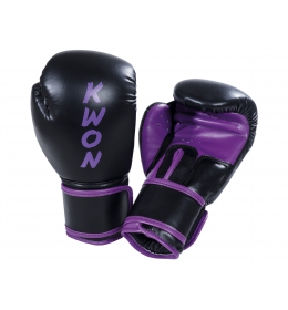 Boxovací rukavice KWON TRAINING černo-fialové - VÝPRODEJ