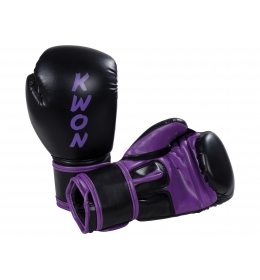 Boxovací rukavice KWON TRAINING černo-fialové - VÝPRODEJ