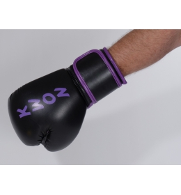 Boxovací rukavice KWON TRAINING černo-fialové - VÝPRODEJ
