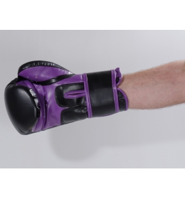 Boxovací rukavice KWON TRAINING černo-fialové - VÝPRODEJ